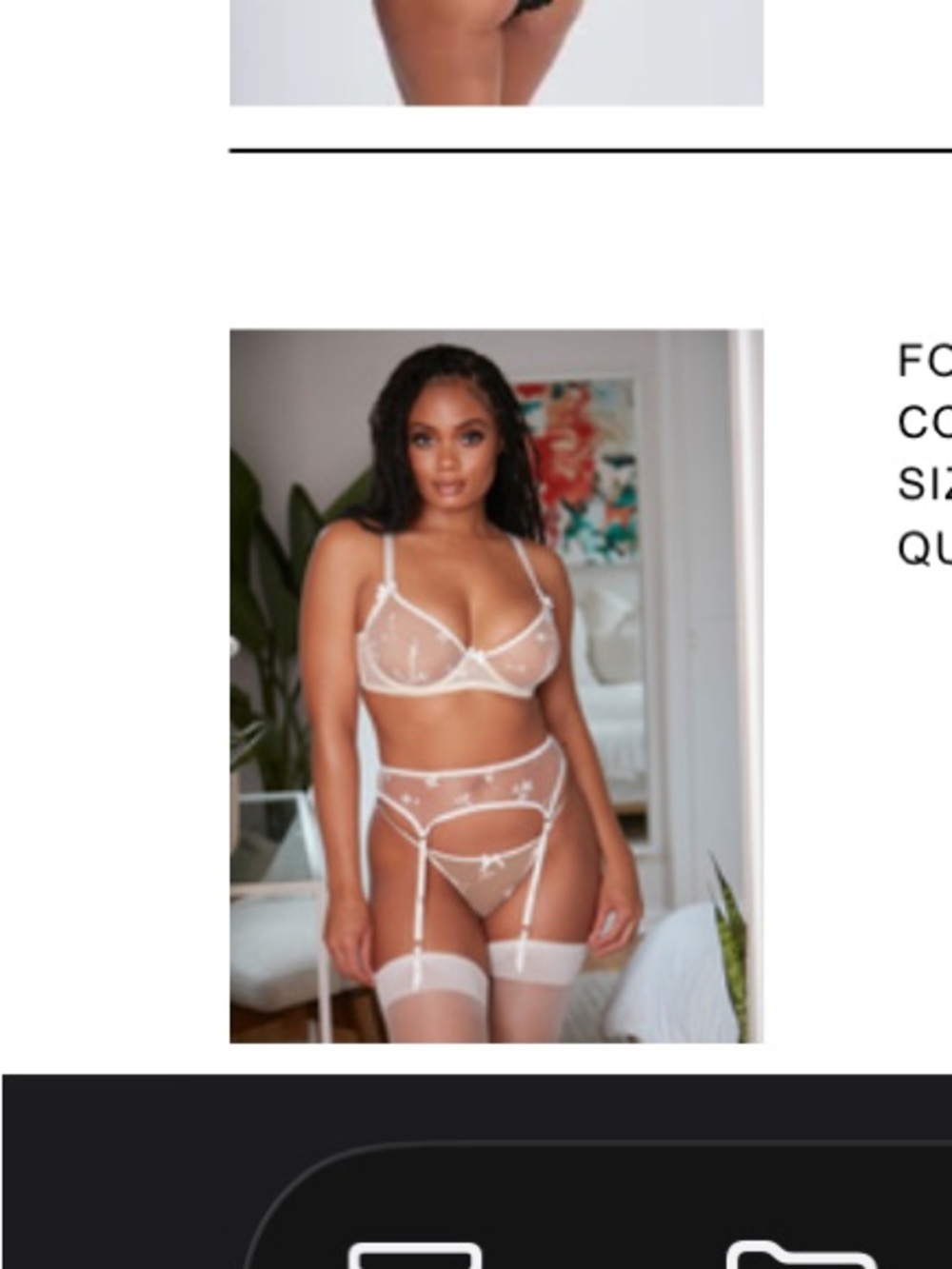 NWT Savage x FENTY “FOILED SPRIGS” Lingerie set with Garter